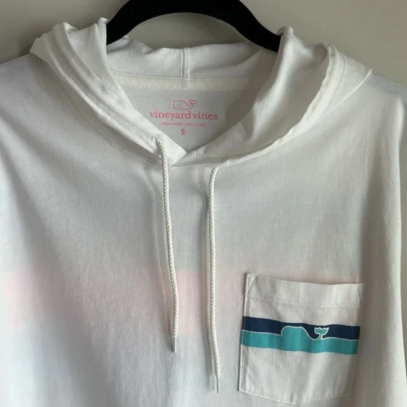 Vineyard Vines Long Sleeve Hoodie T-Shirt with Graphic on Back and Sleeve - Picture 3 of 4